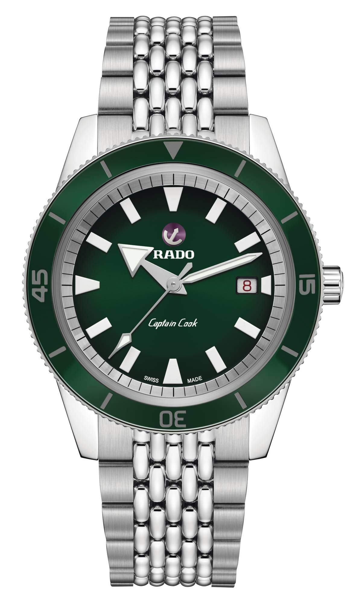 Rado Captain Cook 42 mm İsviçre otomatik saat, yeşil