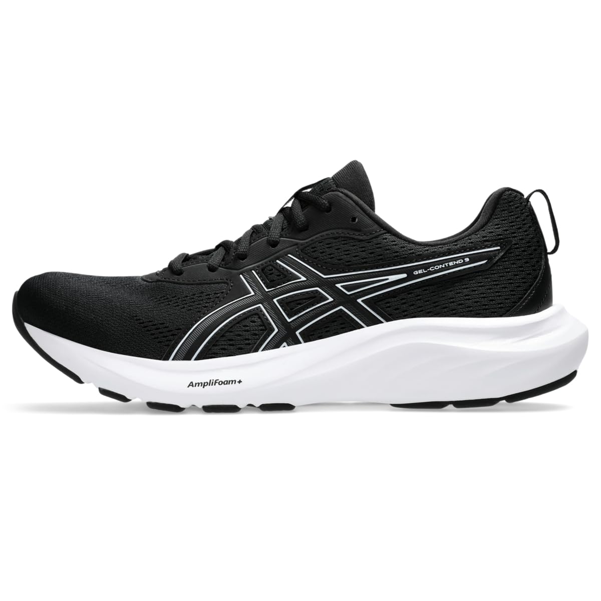 ASICS Gel-Contend 9 erkek koşu ayakkabısı, siyah/beyaz, 10.5